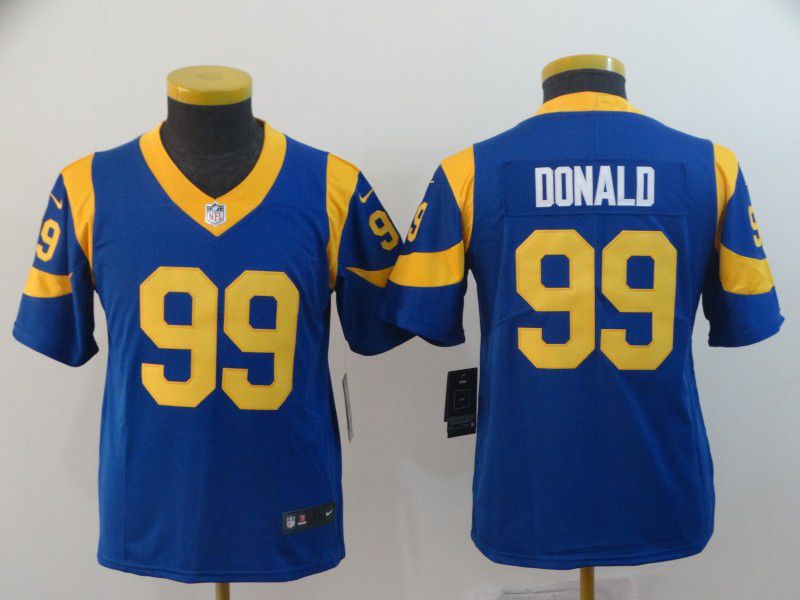 Youth Los Angeles Rams #99 Donald Blue Nike Vapor Untouchable Limited Player NFL Jerseys